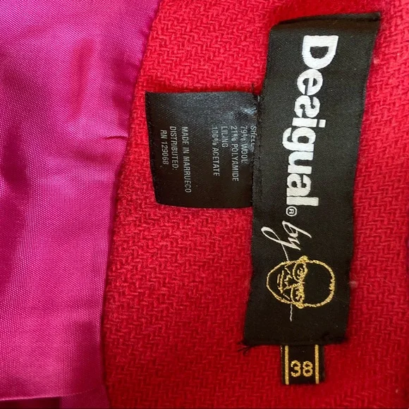 Desigual Dark Rose Hooded Coat - Picture 9 of 9